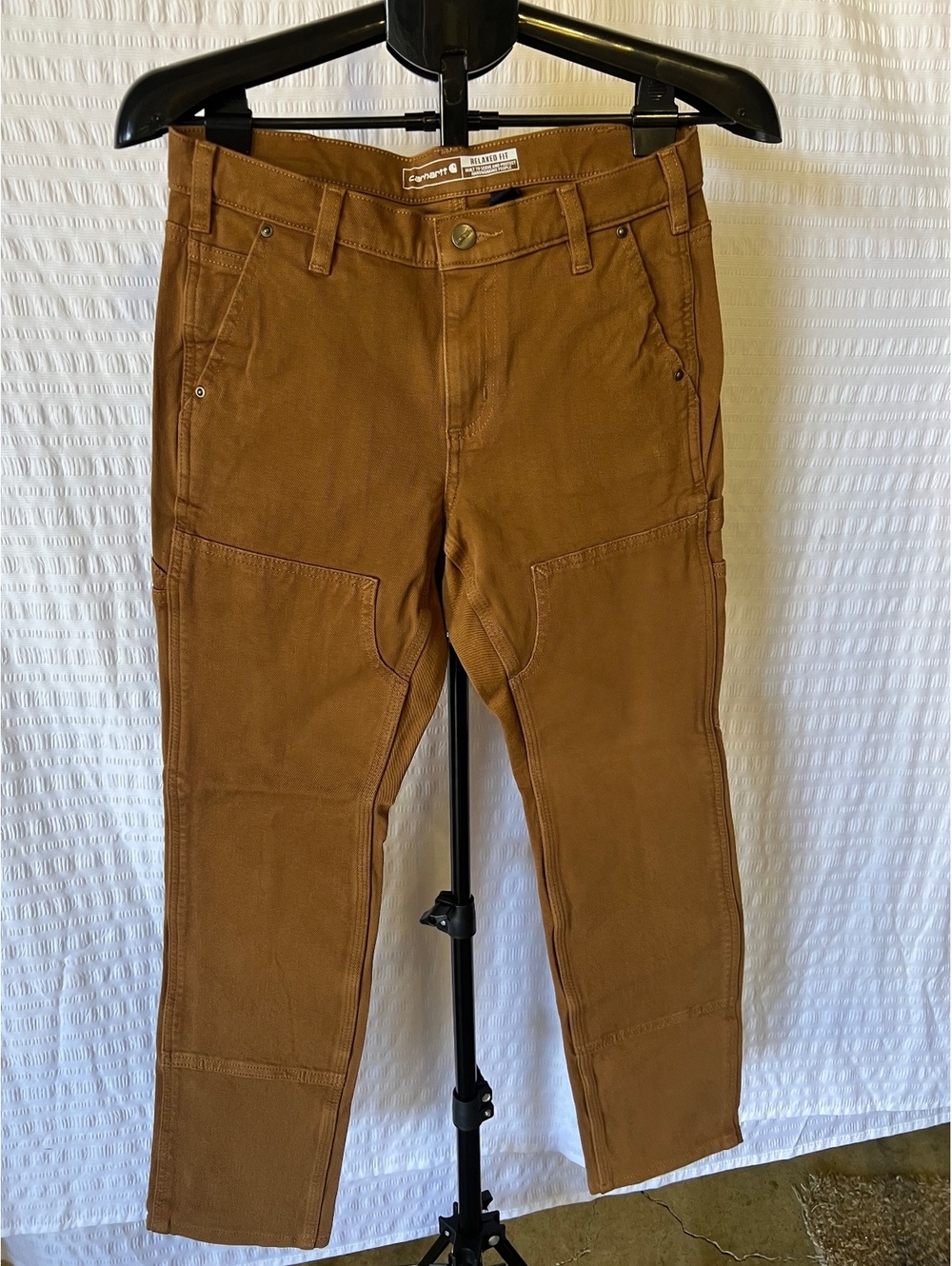 Carhartt Women’s 6 Regular BN4296-W Rugged Flex Double Front Pants Brown NWT